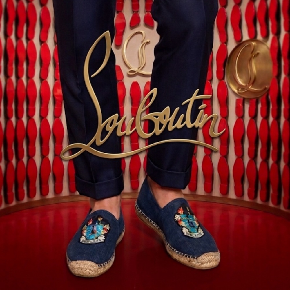 Authentic Christian Louboutin luxury designer men's signature espadrilles sz 11